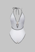 Heather | Neck Tie-Back One-Piece Swimsuit