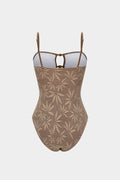Beaded Backless Slip One-Piece Swimsuit