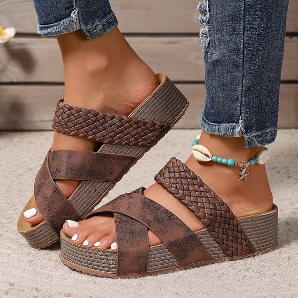 Rosa Sandals for Women featuring orthopedic leather design and non-slip grip, perfect for comfort and support in casual outings. - 1