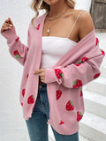 Strawberry | Motif Knit Cardigan