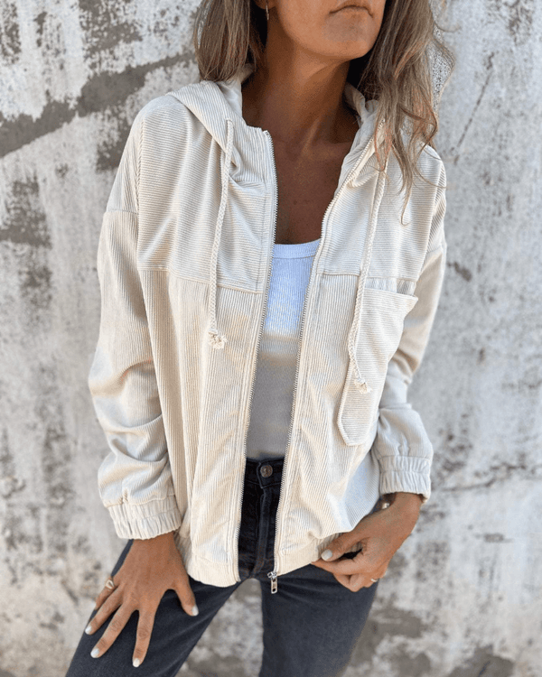Lightweight Ivy Corduroy Jacket featuring a relaxed fit, perfect for casual outings and layering in style. - 1