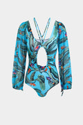 Leaf | Backless Twist Knot One-Piece Swimsuit