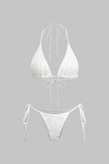 Hally | Bikini And Open Knit Cover Up Set