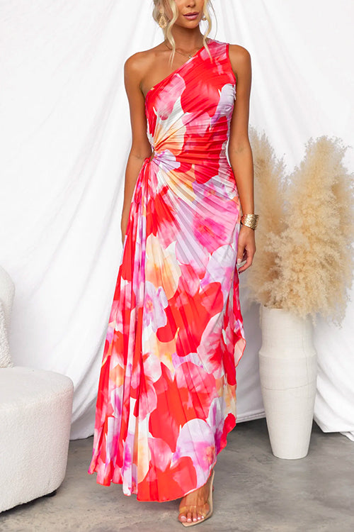 LL™ | Yanira One-Shoulder Pleated Dress