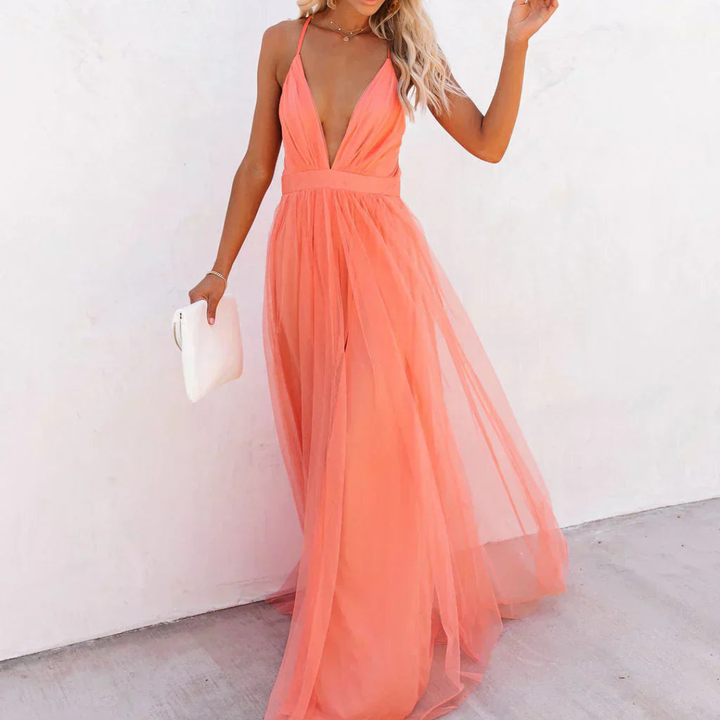 LL™ | Ginevra | Coral Glow Maxi Dress
