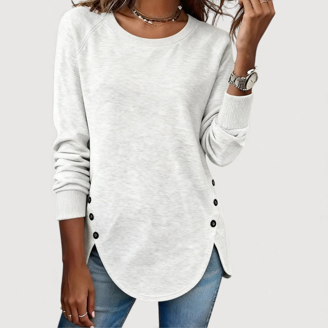 KIM – BUTTON-HEM TOP