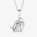 Elysian Dog Pendant Necklace made of sustainable stainless steel, featuring an elegant dog silhouette charm, perfect for pet lovers and eco-conscious fashion enthusiasts. - 7