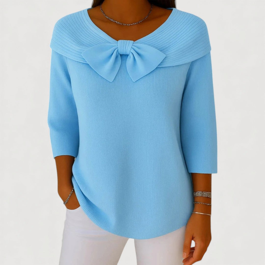 ALYSEN – BOW KNIT TOP