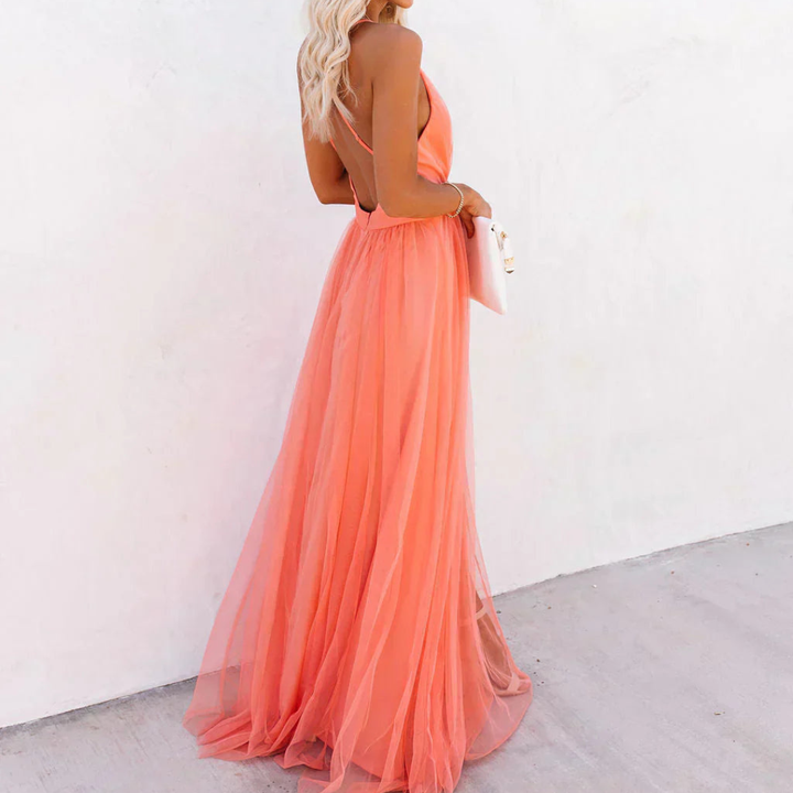 LL™ | Ginevra | Coral Glow Maxi Dress