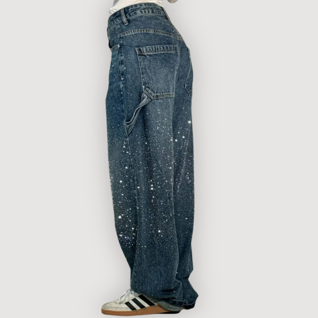 MICHELLE – SPARKLE CARGO JEANS