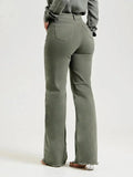Jade Wide-Leg Trousers | Frayed Hem, Soft Denim