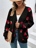 Strawberry | Motif Knit Cardigan