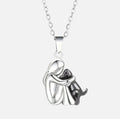 Elysian Dog Pendant Necklace made of sustainable stainless steel, featuring an elegant dog silhouette charm, perfect for pet lovers and eco-conscious fashion enthusiasts. - 5