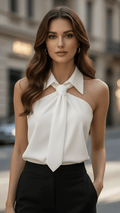 Lily | Halter Blouse Contrast