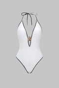 Heather | Neck Tie-Back One-Piece Swimsuit