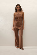 Cleo Women's Pants | Slim Tailored Fit, Cacao Color 0