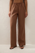 Cleo Women's Pants | Slim Tailored Fit, Cacao Color