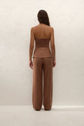 Cleo Women's Pants | Slim Tailored Fit, Cacao Color