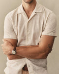 Daxon Shirt | Organic Cotton, Embroidered Stripe