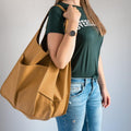 Mira Slouchy Tote Bag featuring a soft texture and spacious design, perfect for everyday use and stylish outings. - 2