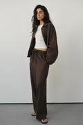 Kora Wide Leg Pants | High Rise, Elastic Waistband, Functional Pockets