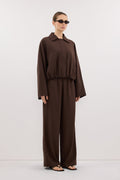 Kora Wide Leg Pants | High Rise, Elastic Waistband, Functional Pockets