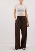 Kora Wide Leg Pants | High Rise, Elastic Waistband, Functional Pockets