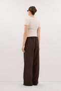 Kora Wide Leg Pants | High Rise, Elastic Waistband, Functional Pockets