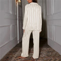 Luxe Satin Pyjama Set | Striped Design | Relaxed Fit