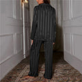 Luxe Satin Pyjama Set | Striped Design | Relaxed Fit