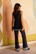 Mira Women's Pants | Full Length, Elastic Waistband, Hem Detailing