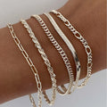 Elysian Bracelet Set featuring elegant gold-plated design, with adjustable fit for versatile styling. - 3