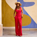 Raya Tailored Pants | Mid Rise, Full Length, Side Pockets