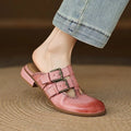 Theodora Mule Heels | Soft Leather, Comfortable Block Heel