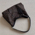 Leopard Print Shoulder Bag | Soft Suede Faux Finish