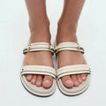 Maribel | Twin Strap Flats