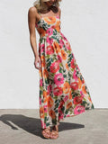 Isadora | Floral Backless Slip Maxi Dress