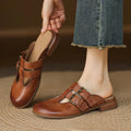 Theodora Mule Heels | Soft Leather, Comfortable Block Heel