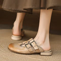 Theodora Mule Heels | Soft Leather, Comfortable Block Heel
