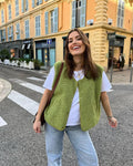 Cleo Fleece Vest Women | High-Pile Sherpa, Oversized Fit