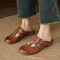 Theodora Mule Heels | Soft Leather, Comfortable Block Heel