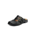 Theodora Mule Heels | Soft Leather, Comfortable Block Heel