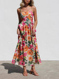 Isadora | Floral Backless Slip Maxi Dress