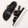 Valine | Gold-Buckle Strap Sandals