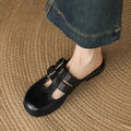 Theodora Mule Heels | Soft Leather, Comfortable Block Heel