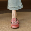 Theodora Mule Heels | Soft Leather, Comfortable Block Heel