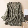 Kairo Crosswrap Blouse | Linen Blend, Asymmetrical Design for Women - 4