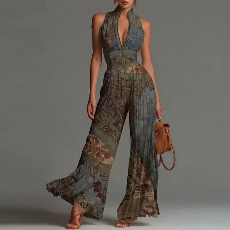 LL™ | Inés Floral Pleated Chiffon Maxi Dress