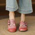 Theodora Mule Heels | Soft Leather, Comfortable Block Heel