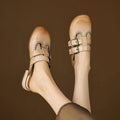 Theodora Mule Heels | Soft Leather, Comfortable Block Heel